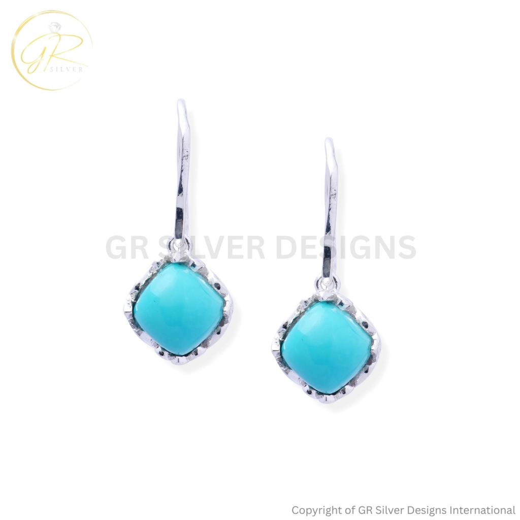 Turquoise Earrings by GR Silver Designs