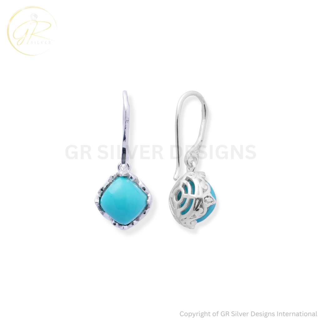 Turquoise Earrings by GR Silver Designs