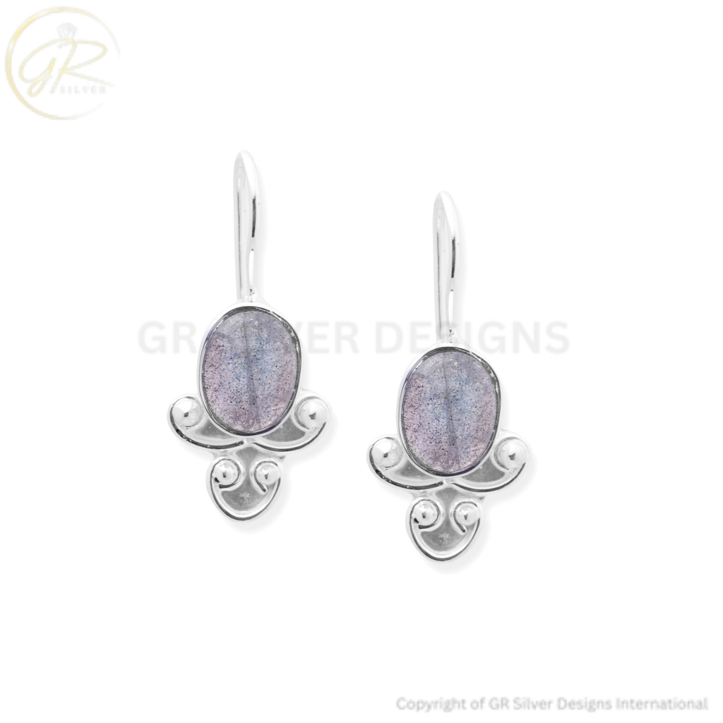 Labradorite Earrings by GR Silver Designs