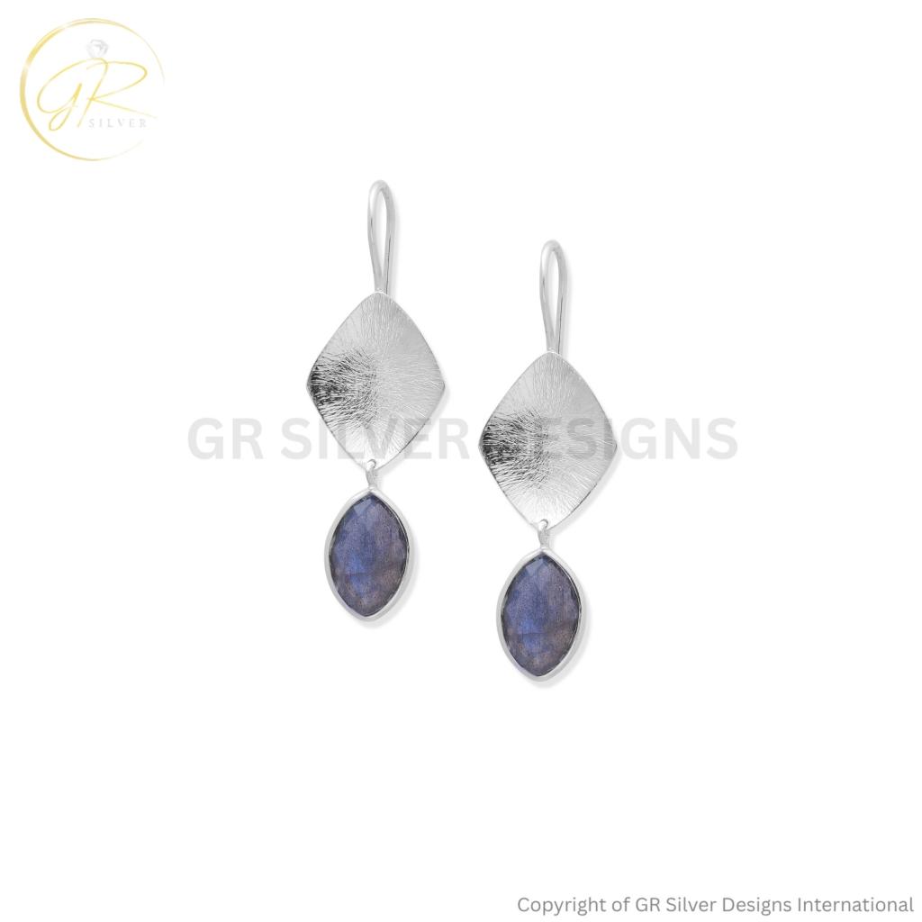Buy Now Labradorite Earrings For Women, by GR Silver Designs website