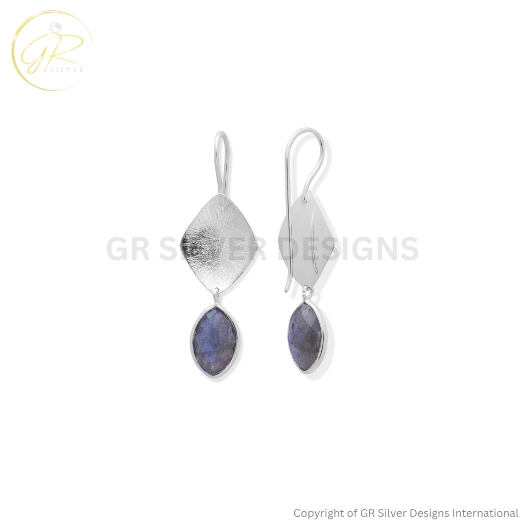 Buy Now Labradorite Earrings For Women, by GR Silver Designs website