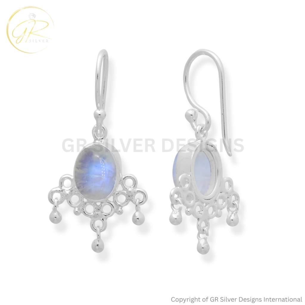 Rainbow Moonstone Earrings