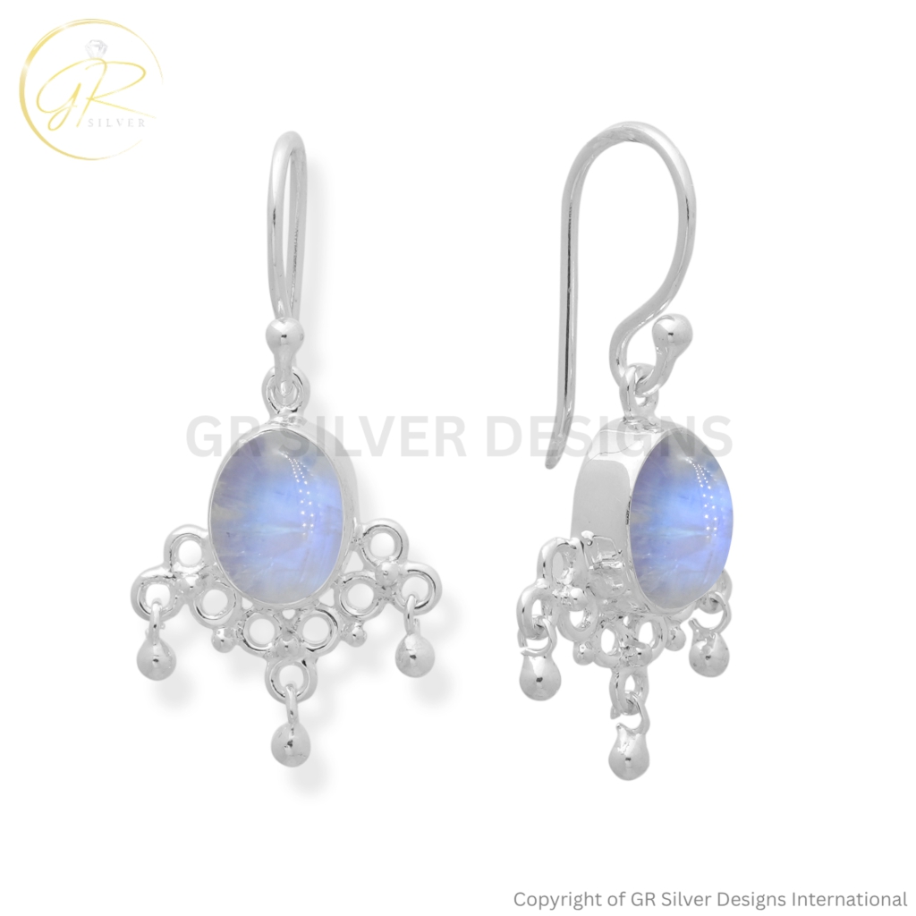 Rainbow Moonstone Earrings