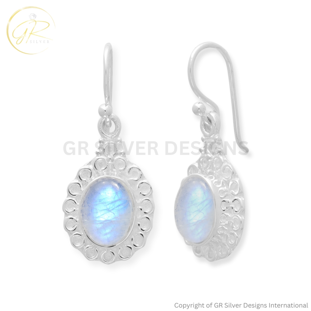 Rainbow Moonstone Dangle Earrings Jewelry For Women