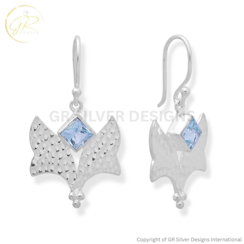 Blue Topaz Birthstone Earrings