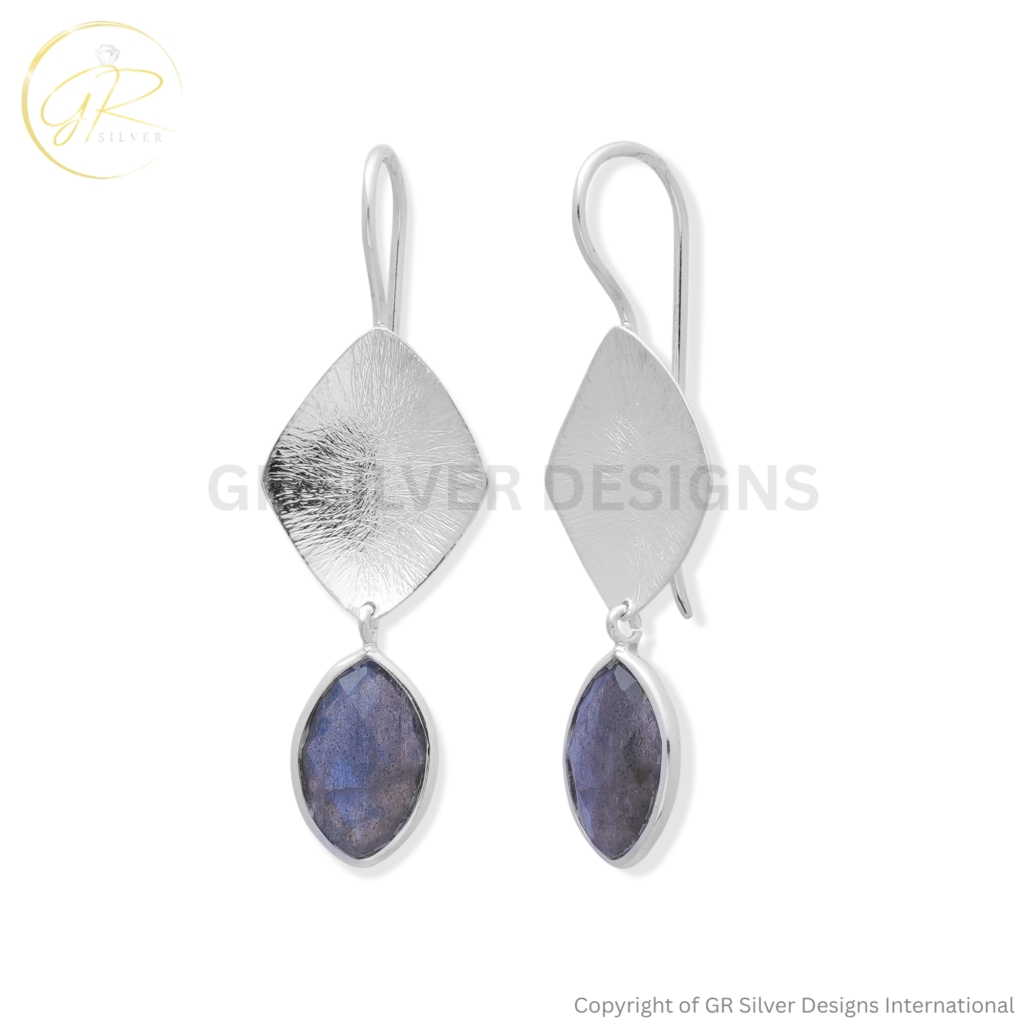 Buy Now Labradorite Earrings For Women, by GR Silver Designs website