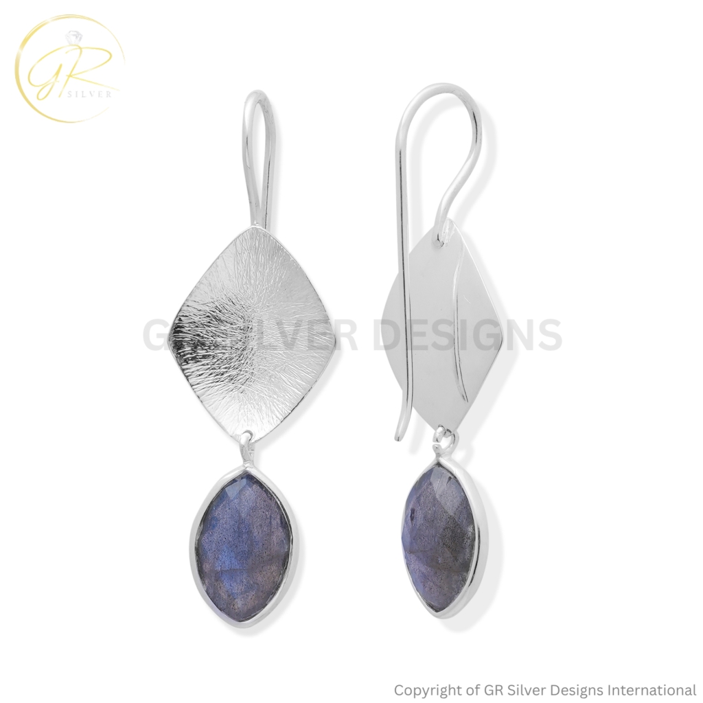 Buy Now Labradorite Earrings For Women, by GR Silver Designs website