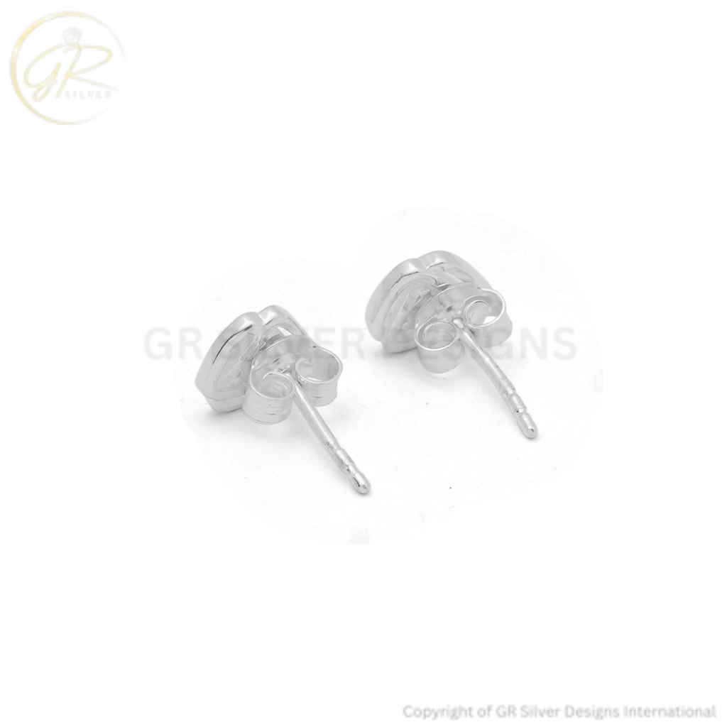 Blue Tanzanite December Birthstone Stud Earrings For Women By GR Silver Designs