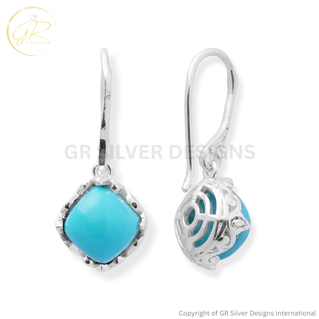 Turquoise Earrings by GR Silver Designs