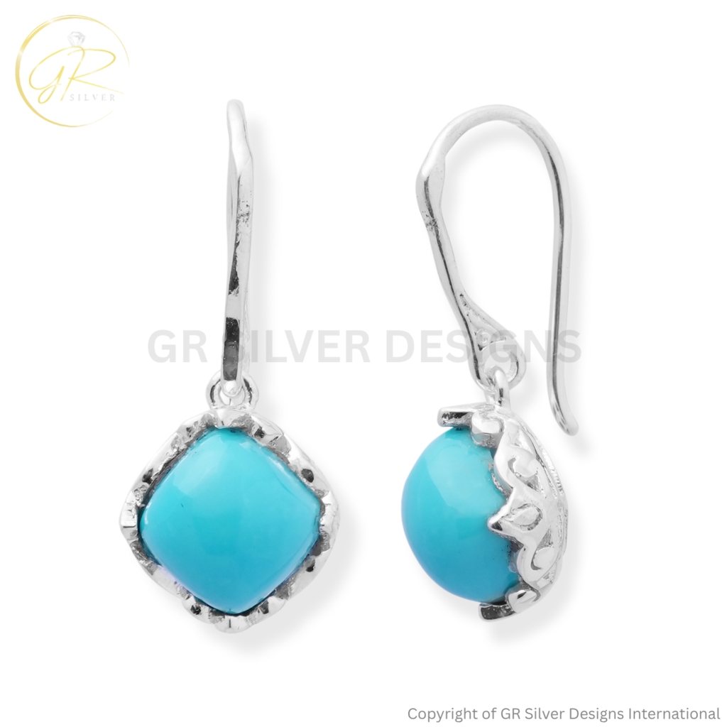Turquoise Earrings by GR Silver Designs