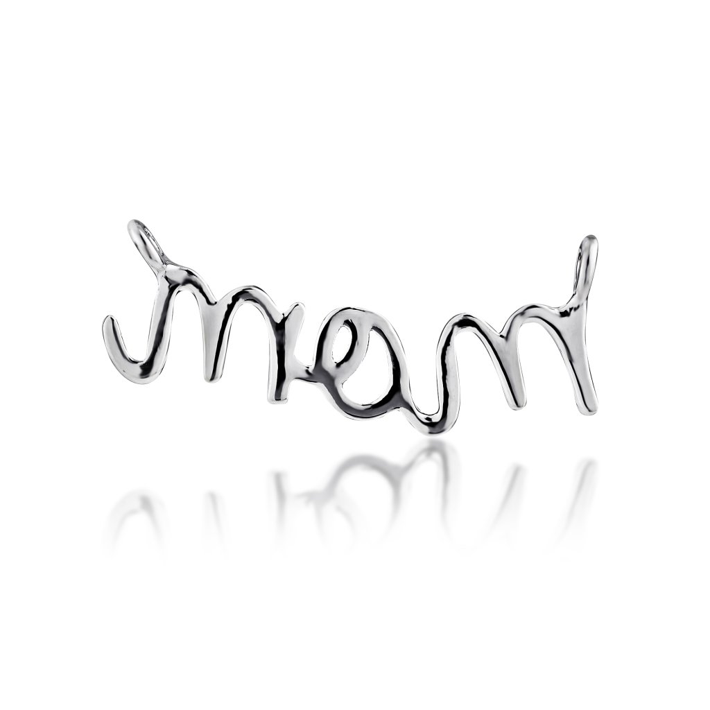 Meaningful Sterling Silver Mom Sign Pendant Necklace