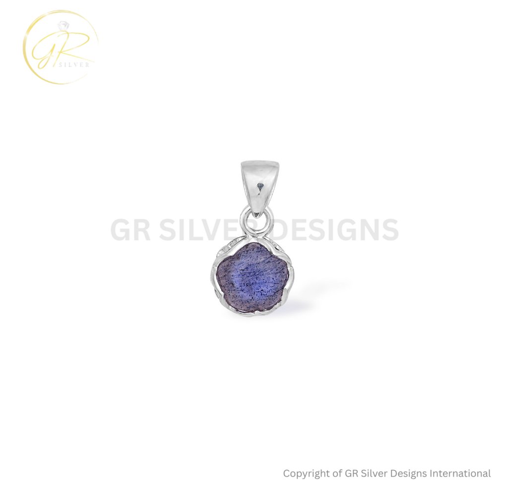 925 Sterling Silver Labradorite Charms Pendant