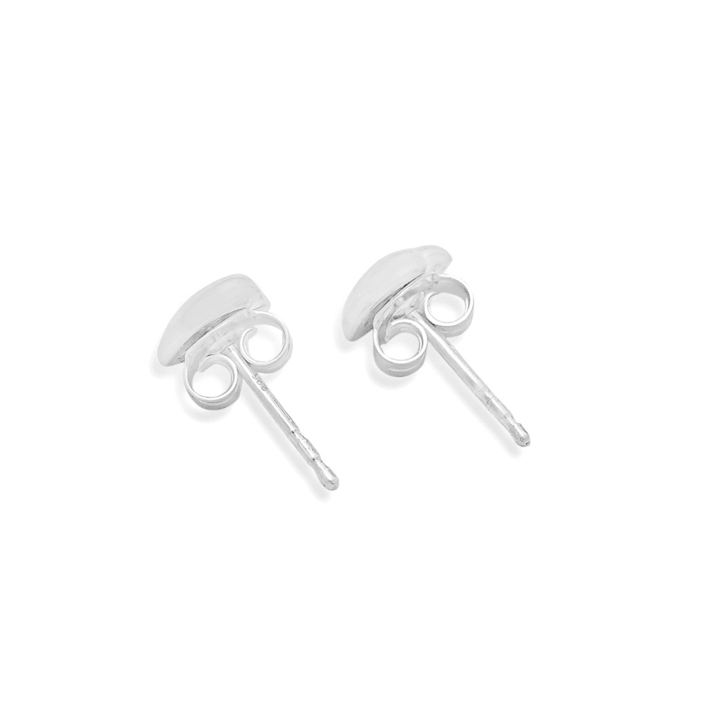 Minimalist 925 sterling silver stud earrings with a simple polished design