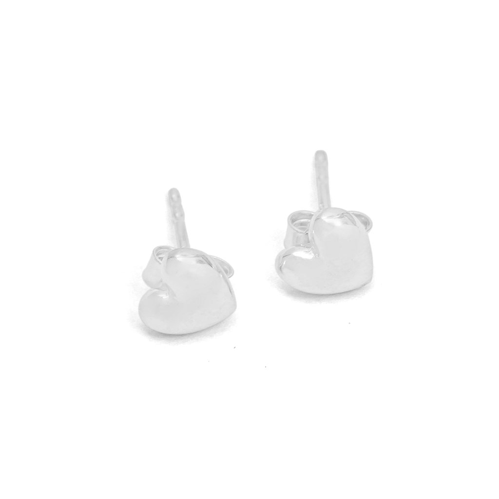 Minimalist 925 sterling silver stud earrings with a simple polished design