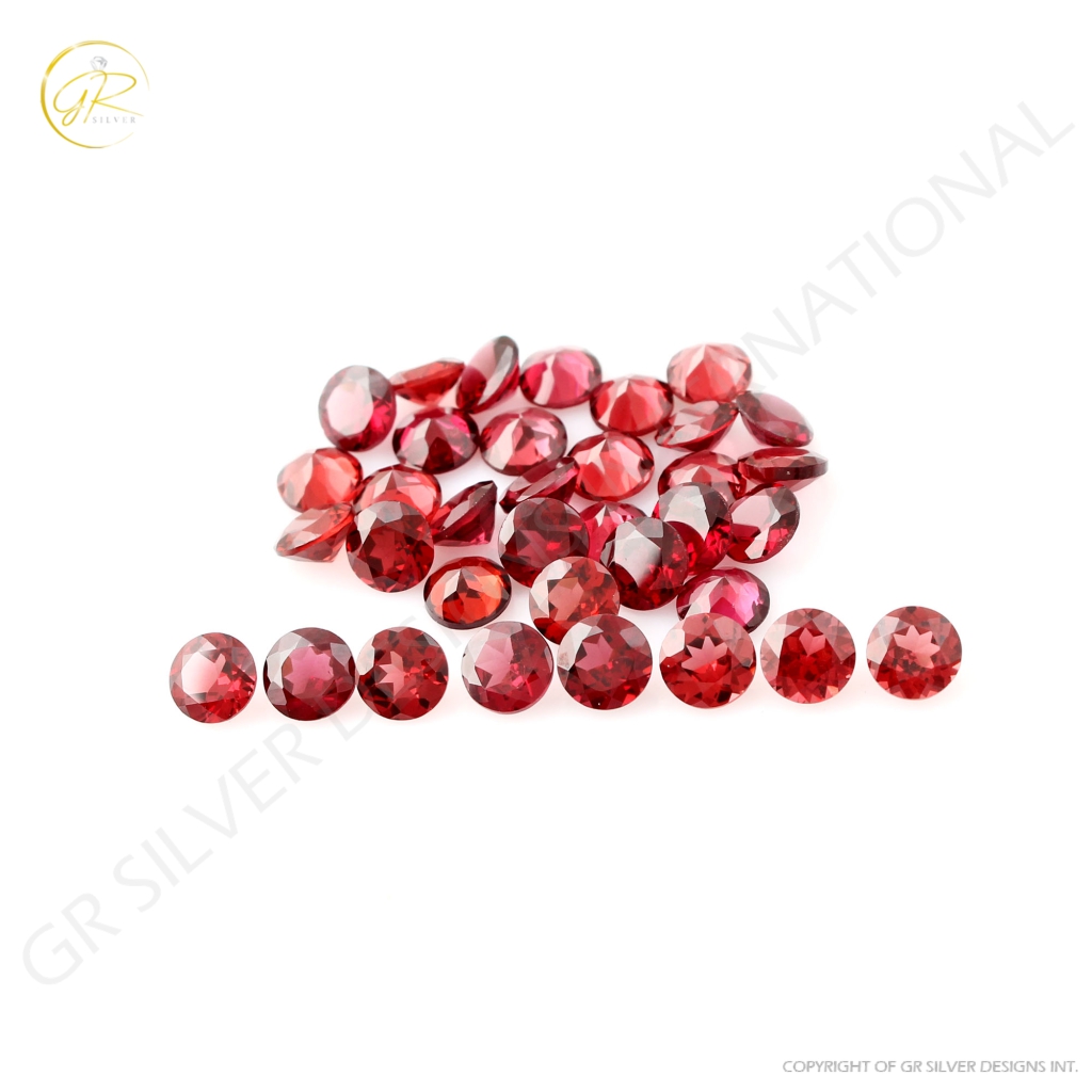 Natural Rhodolite Garnet 6mm Round Shape Gemstone