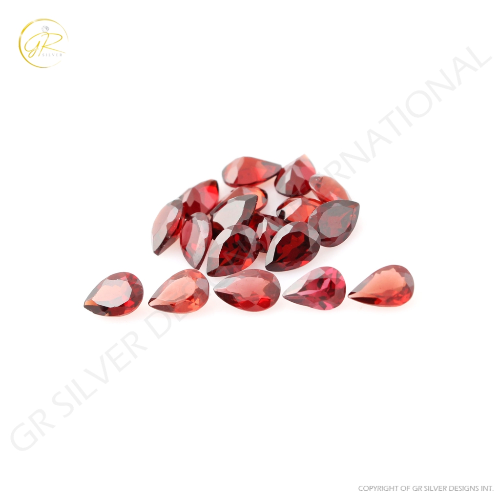 Natural Garnet 4x6mm Pear Shape Loose Gemstone