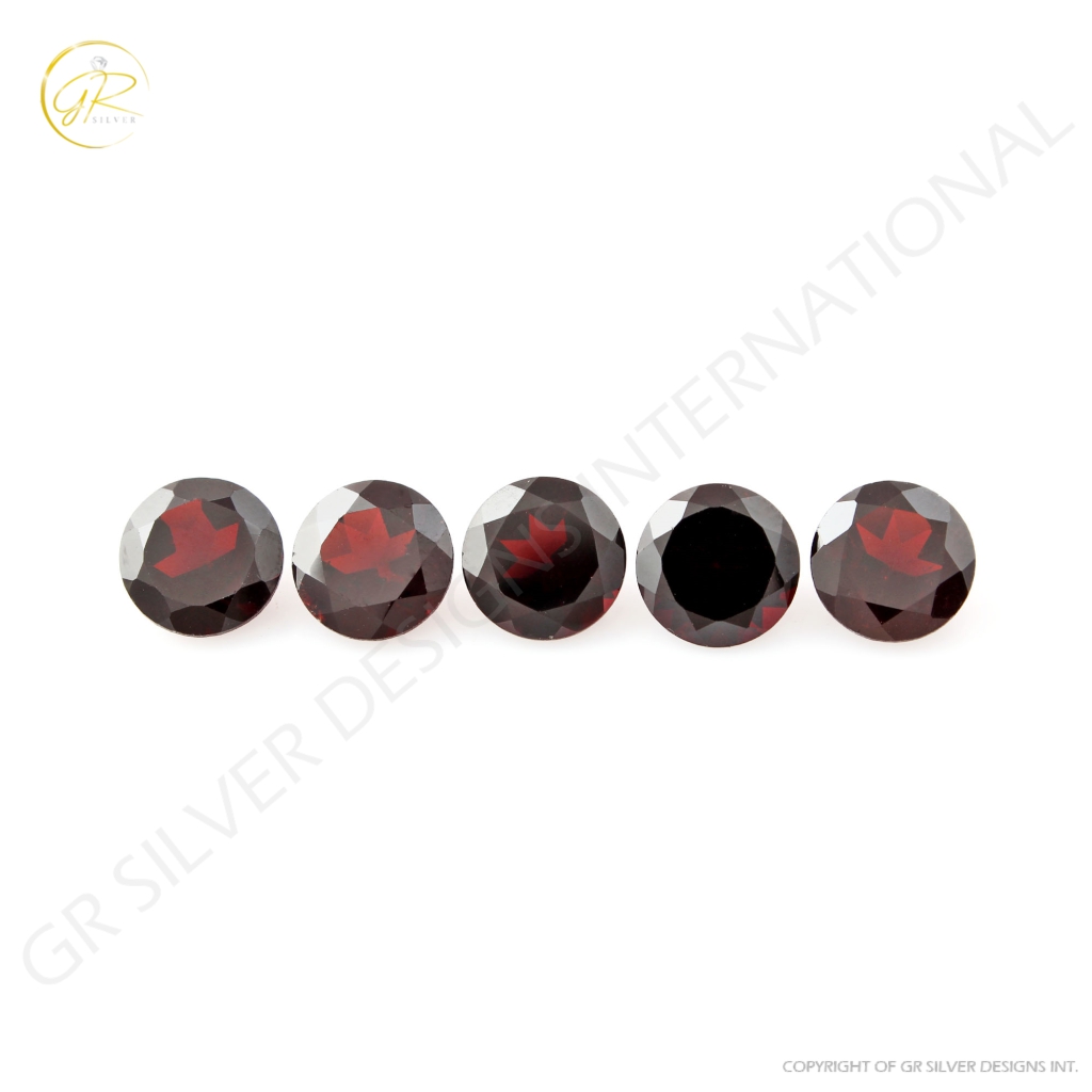 Natural Round Garnet, 9mm Round 15.5ct. Garnet Loose Gemstone, Red Garnet For Jewellery Making