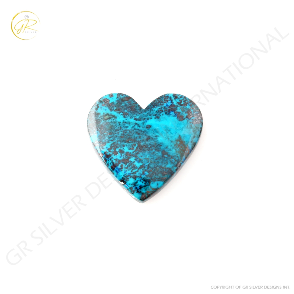 Natural Chrysocolla Gemstone, 17.83ct Shattuckite Chrysocolla Gemstone