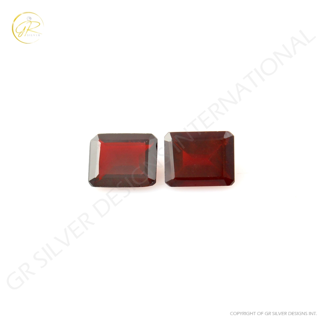 Natural Octagon Garnet, AAA Quality Garnet 8x10mm Loose Gemstone