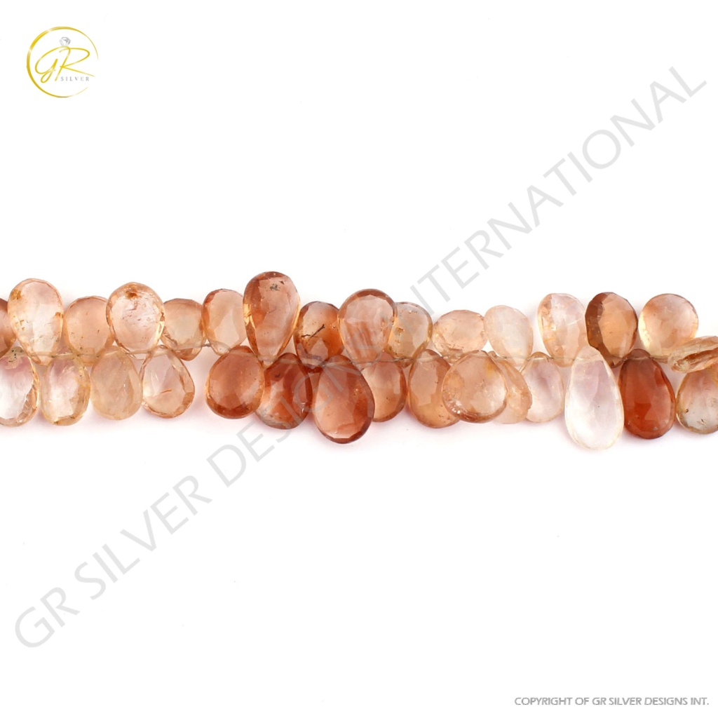 Pear Shape Imperial Quartz Handmade 5 Strands Gemstone Beads