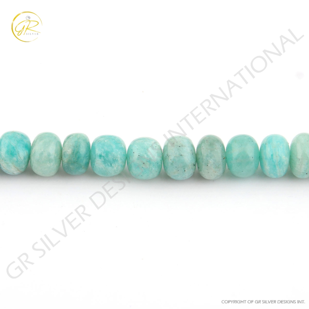 Smooth Amazonite 5-10mm Round Gemstone Beads For Jewelry Making