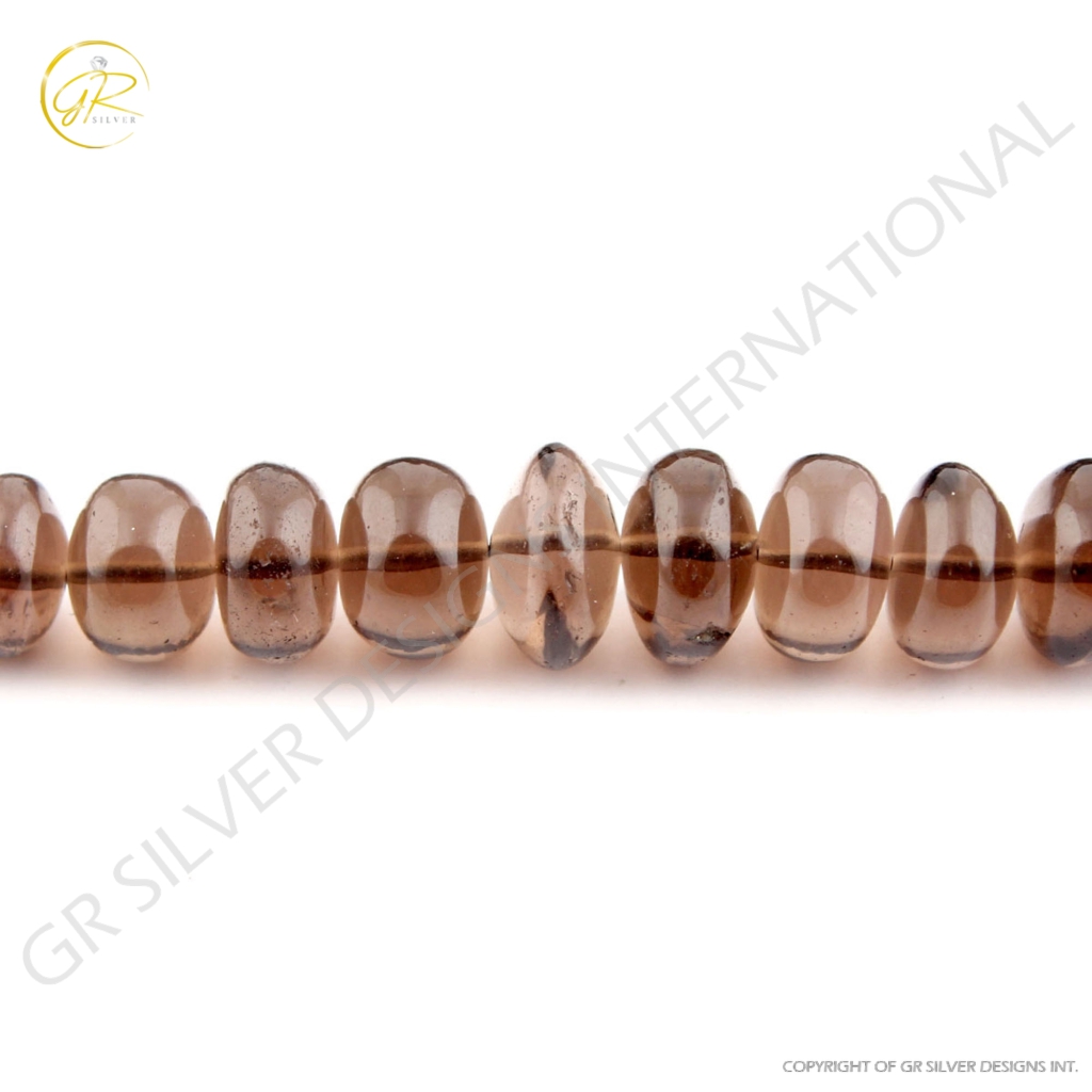 Plain Smoky Quartz Handmade Round Beads For Jewelry Making