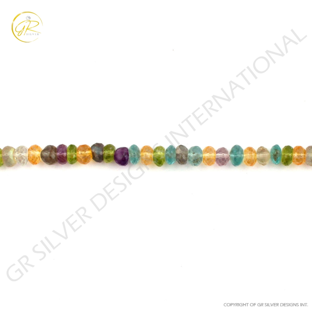 Top Quality Multi Quartz Round 6mm Faceted Gemstone Beads