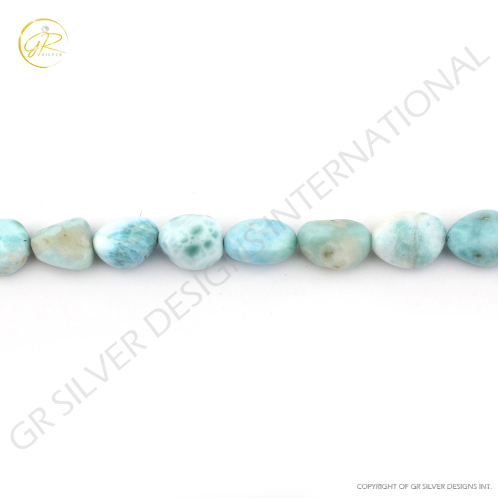 High Quality Larimar Handmade Tumble Gemstone Beads For Jewelry