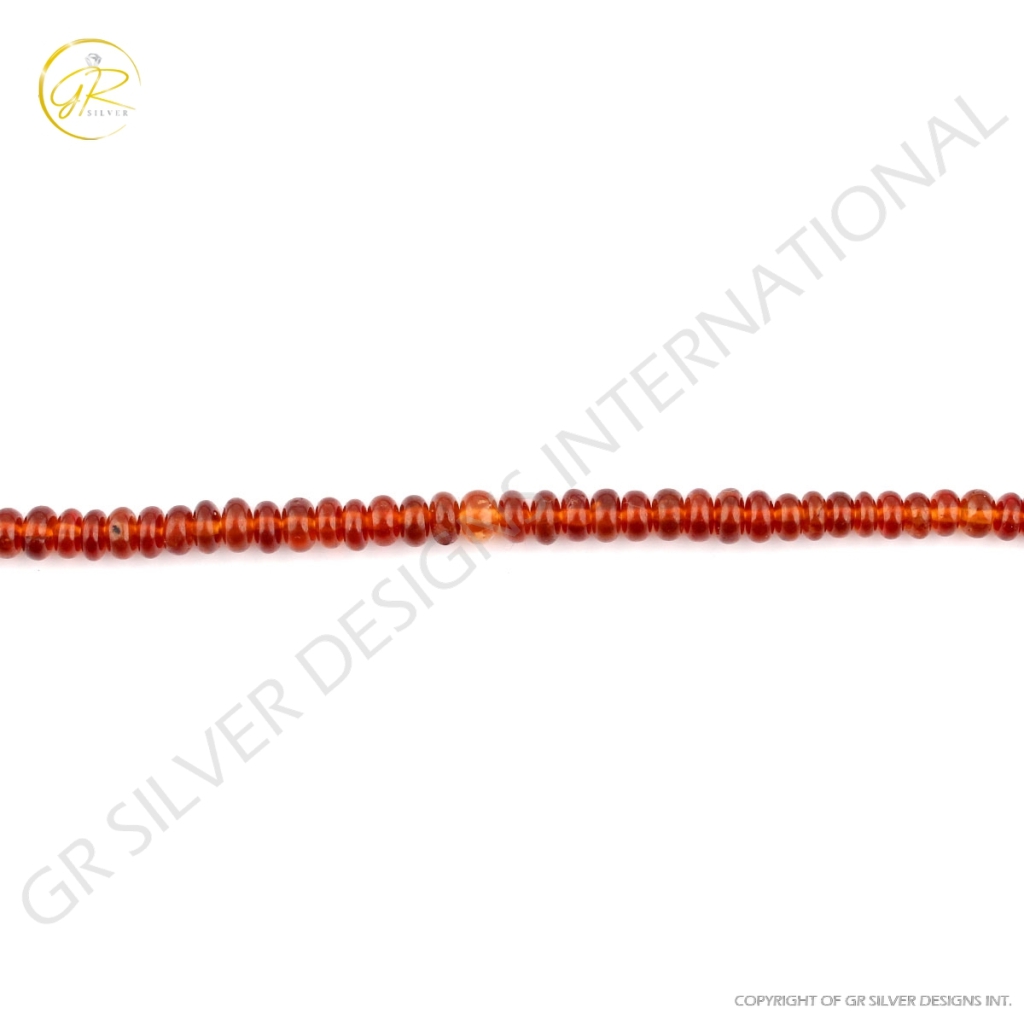 Hessonite Garnet Plain Round Beads For Jewelry Making