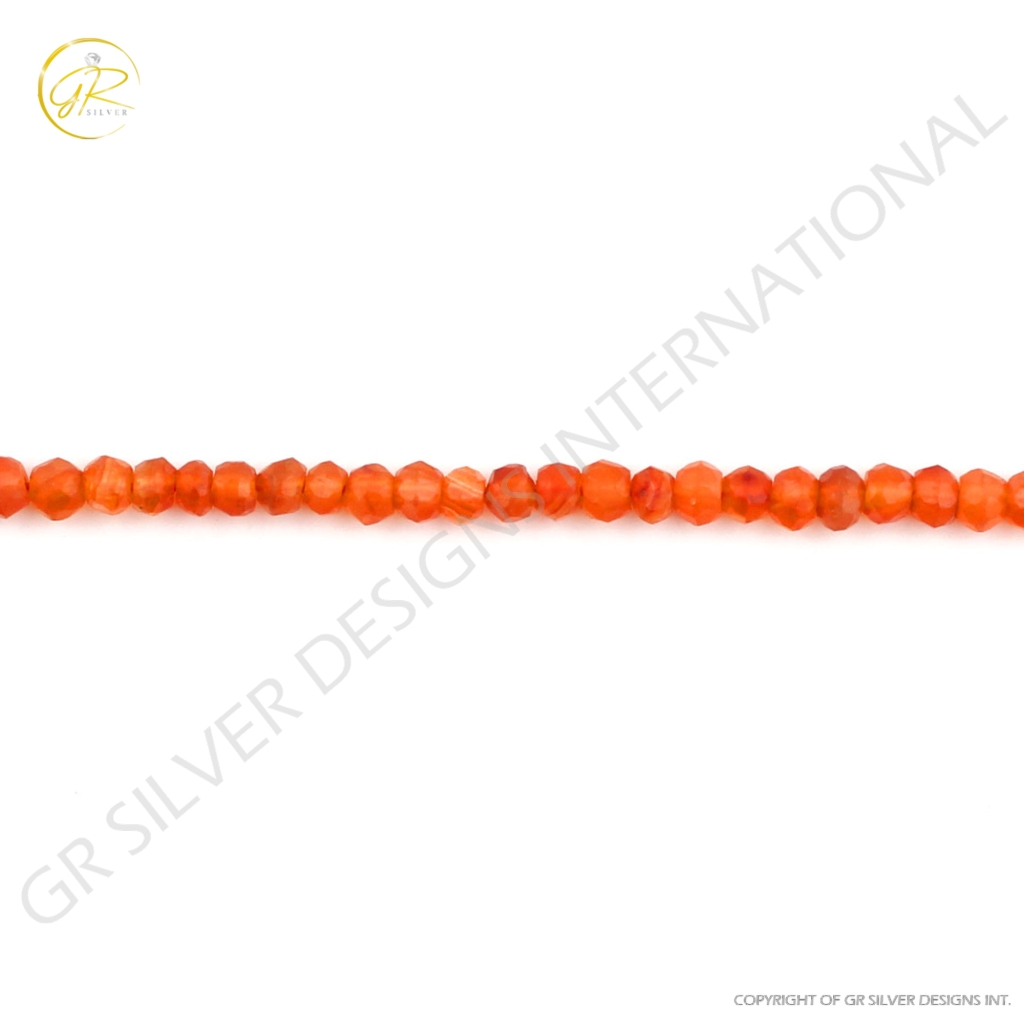 Round Carnelian Beads Strands For Jewelry Making