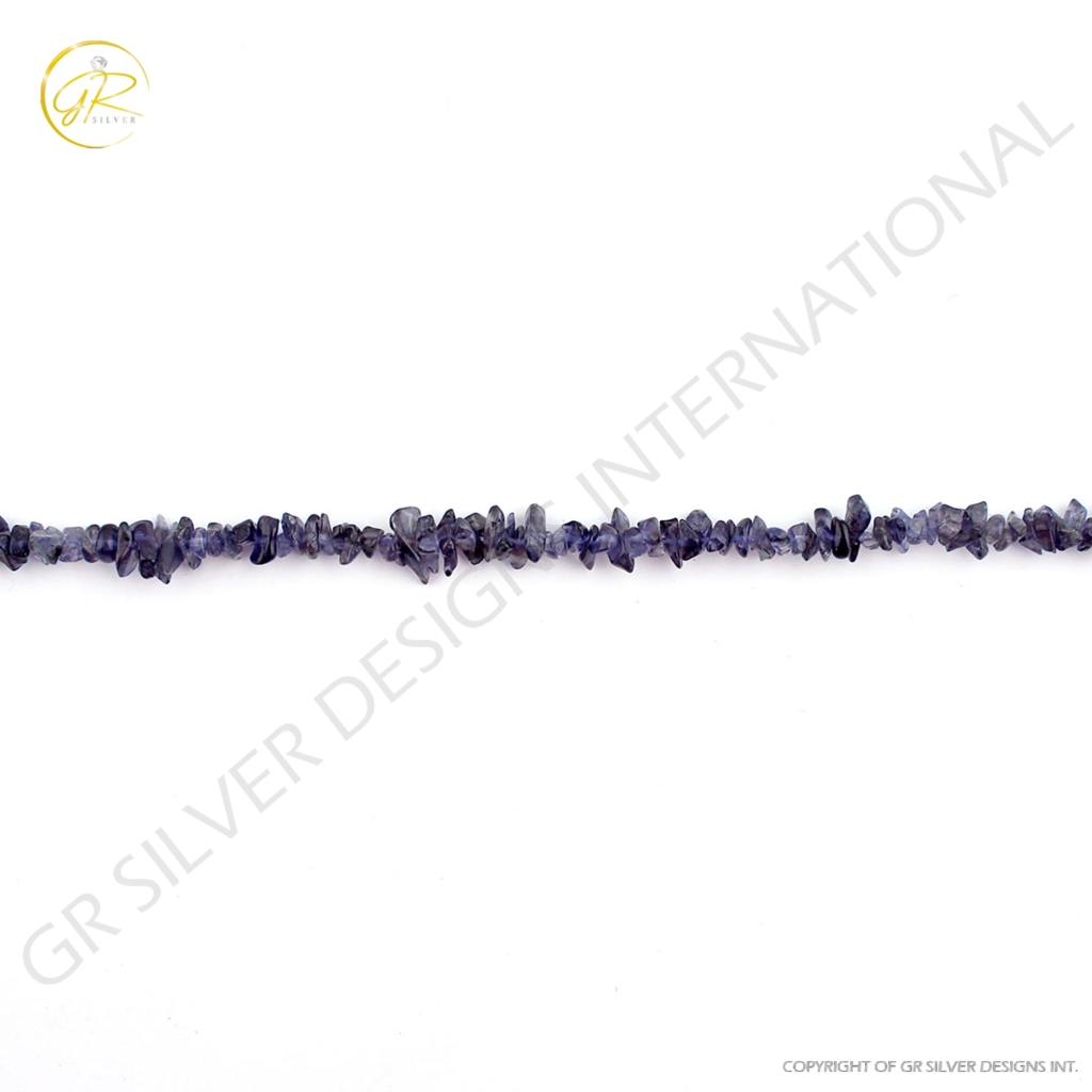 Natural Iolite Gemstone Mix Size Uncut Handmade Beads 9 Strands