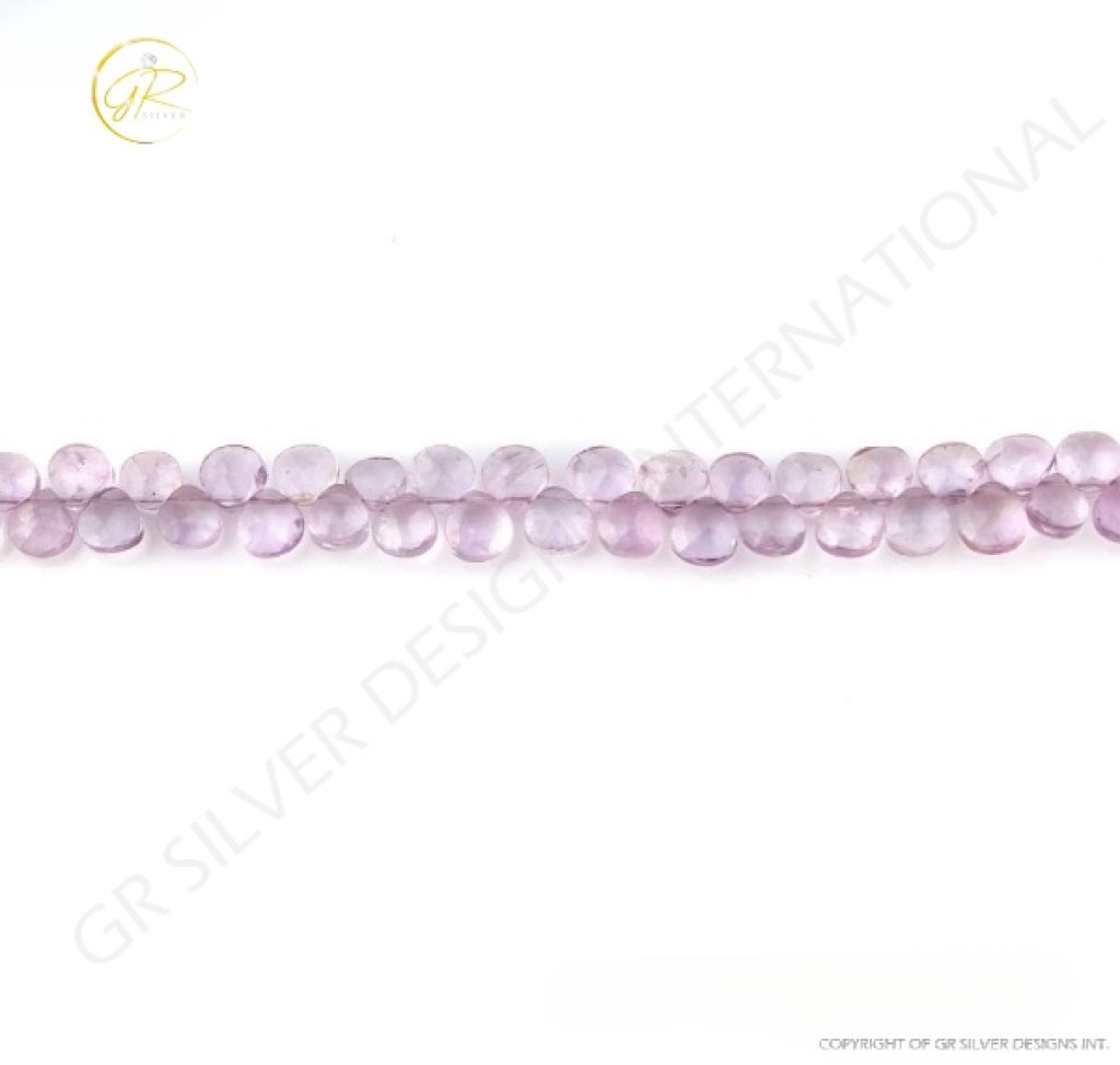 Natural Pink Amethyst Heart Shape Faceted 6mm Approx Beads