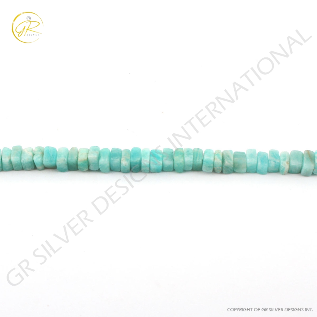 High Quality Amazonite 5-6mm Square Gemstone Handmade Beads