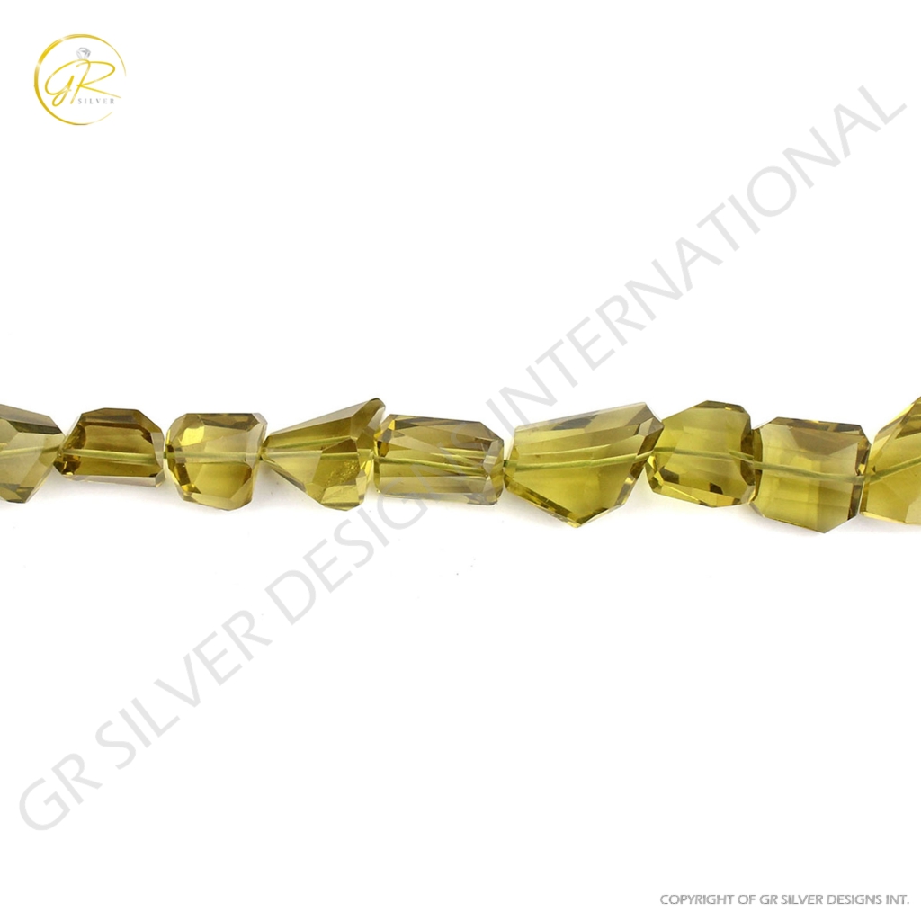 High Quality Lemon Quartz Faceted Tumble 18 Strands Beads