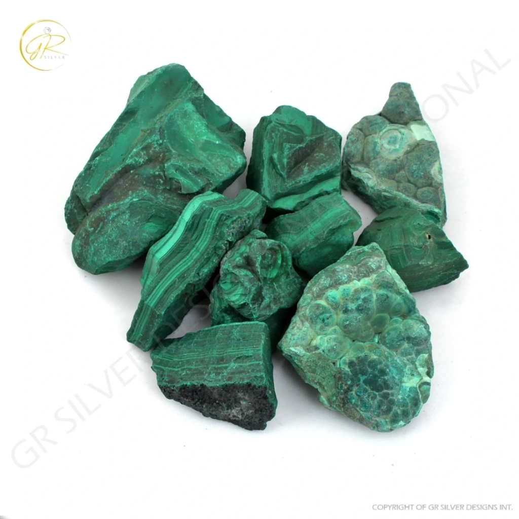 Natural Malachite Rough Loose Mineral Gemstone