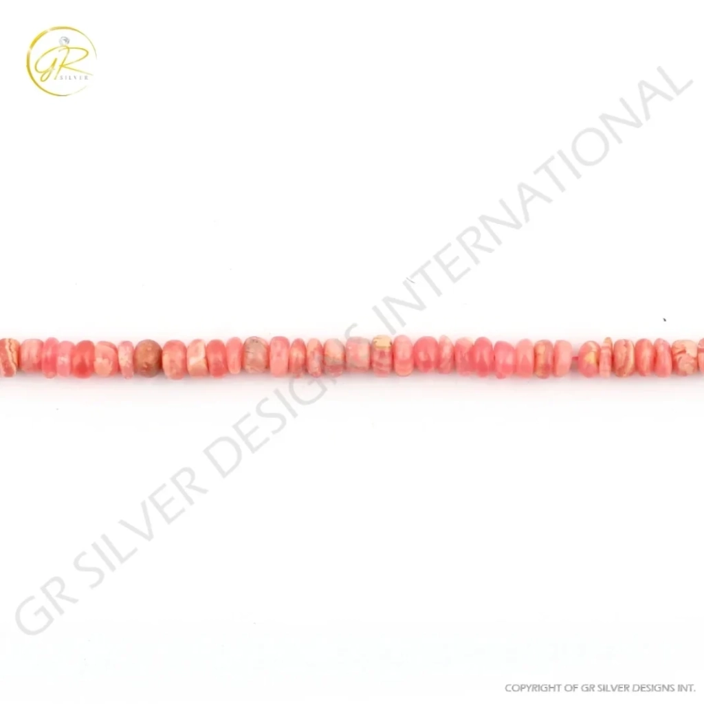 Rhodochrosite Smooth Gemstone 5-6mm Round Handmade Beads