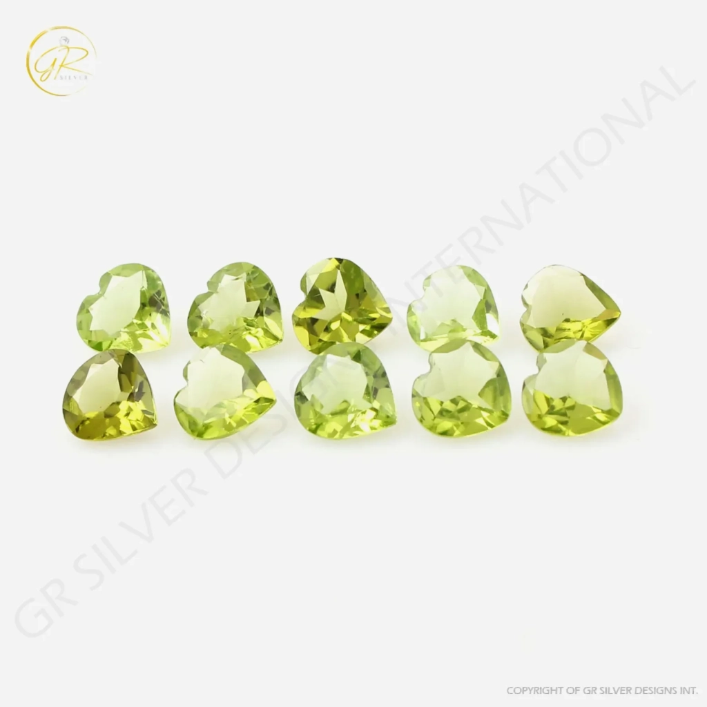 Natural Peridot 7mm Heart Gemstone