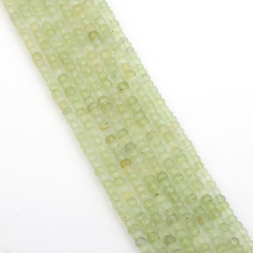 Natural Prehnite Round Faceted Gemstone Beads 20 Strands