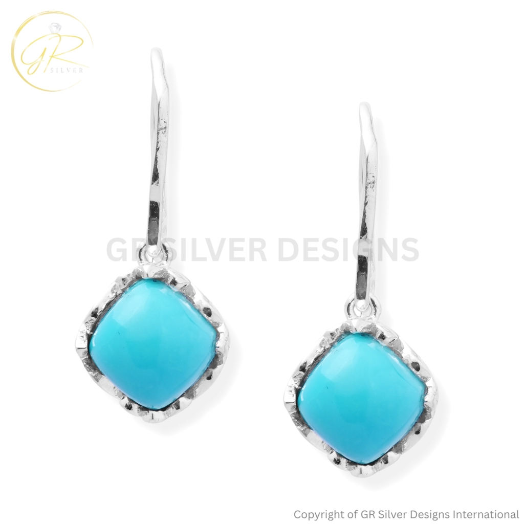 Turquoise Earrings by GR Silver Designs