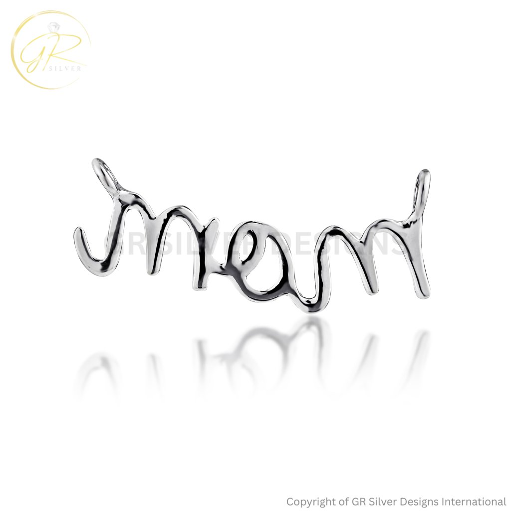 Meaningful Sterling Silver Mom Sign Pendant Necklace
