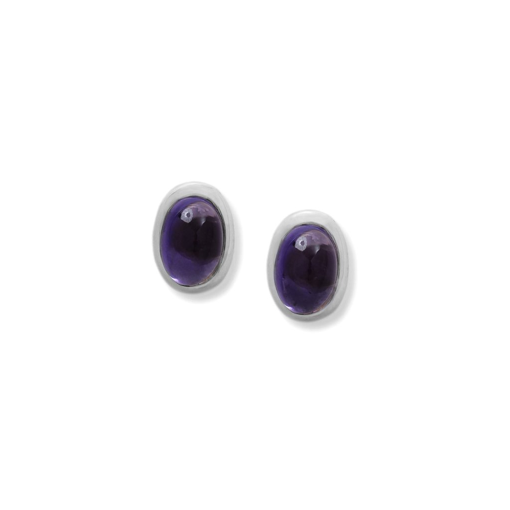 Natural Amethyst Silver Earrings Pure Elegance for women